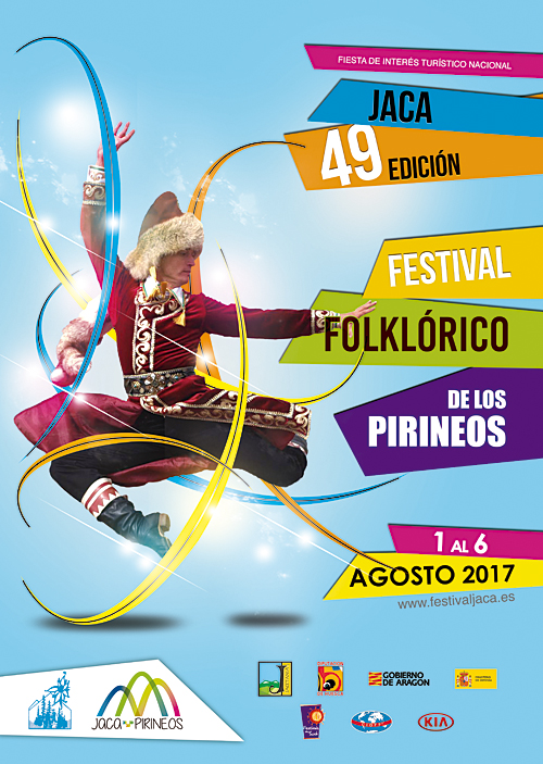 Cartel Festival Folklórico de los Pirineos en Jaca. 2015