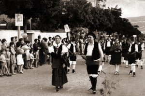 Edición de 1969 del Festival Folklórico de los Pirineos en Jaca. Foto: Archivo municipal