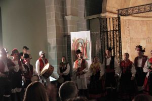 Inauguración de la Exposición 'Instrumentos sagrados. La voz del ritual' procedente del Museo de Urueña de Luis Delgado, acto que ha contado con la actuación musical del Grupo etnográfico Das Mariñas de Ferrol