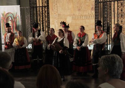 Inauguración de la Exposición 'Instrumentos sagrados. La voz del ritual' procedente del Museo de Urueña de Luis Delgado, acto que ha contado con la actuación musical del Grupo etnográfico Das Mariñas de Ferrol